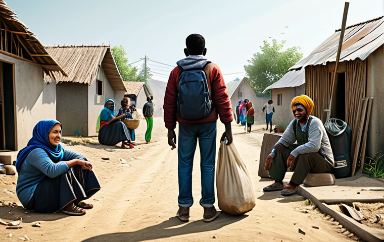 이민정책과 국경 문제 - Digital Border Security**

"A futuristic representation of digital border security, showing a networ...