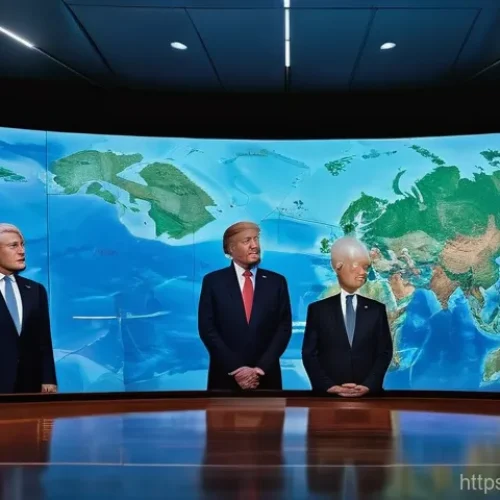 Home 28 국제관계이론 - **Prompt for Realism:**
A dramatic, cinematic shot of diverse national leaders, male and female,...